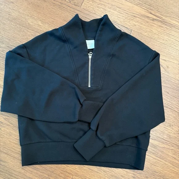 Varley Davidson Black Zip Sweatshirt and Slim Cuff Joggers Set, Medium - Picture 2 of 7